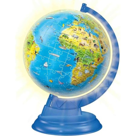Puzzle 3D Luminos Glob Pamantesc, 180 Piese Ravensburger - 1